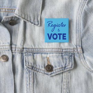 Wählerverzeichnis - moderner blauer Text Button