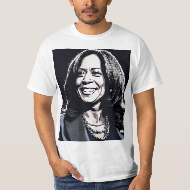Wahlfieber! Abstimmung über den T - Shirt Kamala H (Vorderseite)