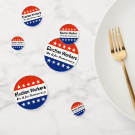 Wahlhelfer tun es für die Demokratie Konfetti