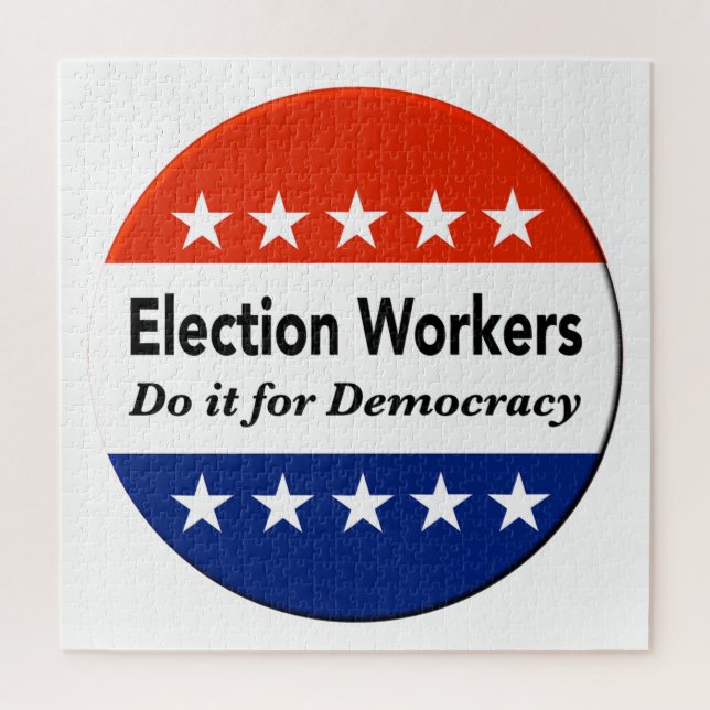 Wahlhelfer tun es für die Demokratie Puzzle (Vertikal)