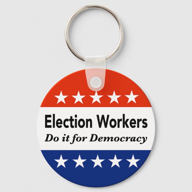 Wahlhelfer tun es für die Demokratie Schlüsselanhänger (Vorderseite)