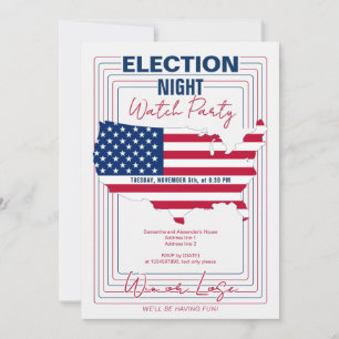 Wahlkampagne 2024 Party zur Nacht der Wahlen Einladung