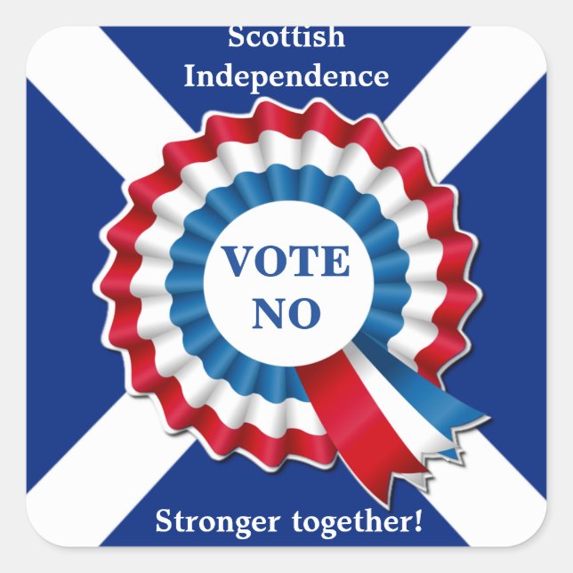 Wahlkampagne "Die Unabhängigkeit Europas" - Nein Quadratischer Aufkleber (Vorderseite)