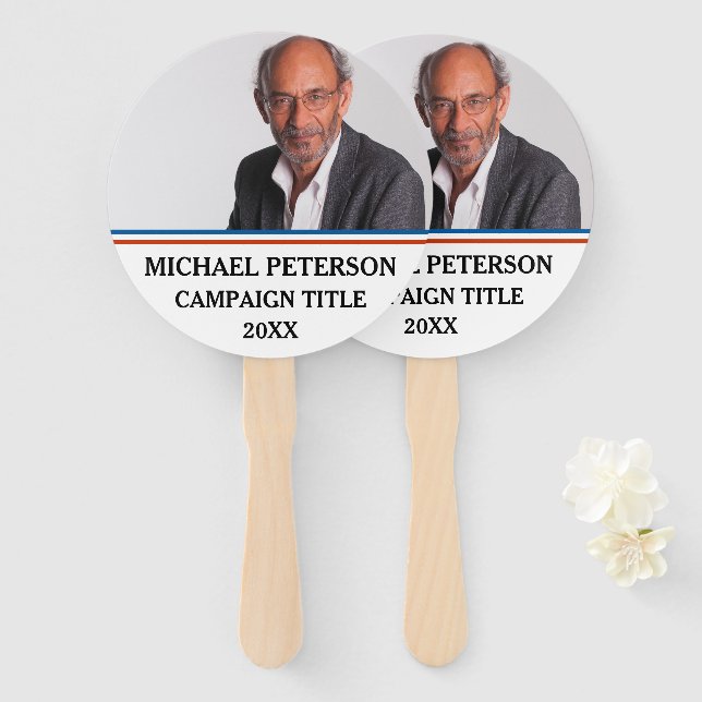 Wahlkampagne für das benutzerdefinierte Foto Fächer (Vorne und Hinten)