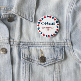 Wahlkampagne für die Kandidatenbezeichnung Button