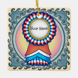 Wahlkampagne Ribbon Keramikornament