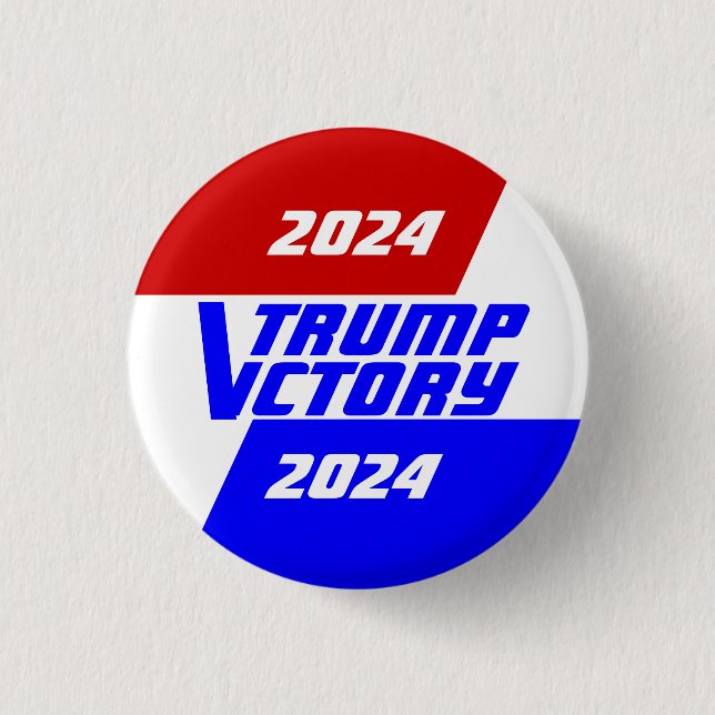 Wahlkampf 2024 Präsident Donald Trump gewinnt Button (Vorderseite)