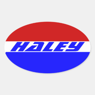Wahlkampf 2024 Wahl Nächster Präsident Nikki Haley Ovaler Aufkleber