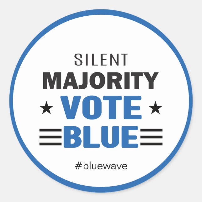 Wahlkampfbotschaft für Blue Political Election Runder Aufkleber (Vorderseite)