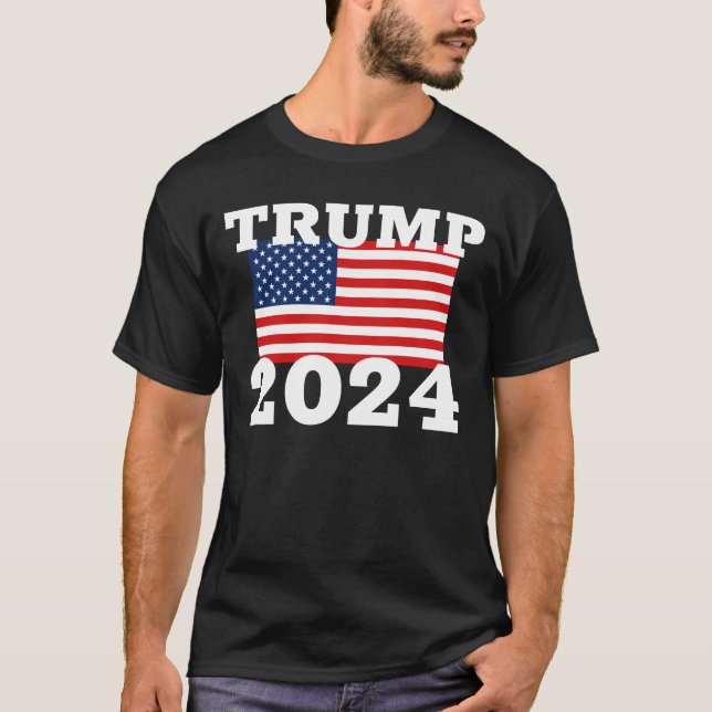 Wahlkampfdesign von Trump 2024 T-Shirt (Vorderseite)