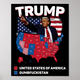 Wahlkarte 2024 Vereinigte Staaten Von Amerika Dumb Poster
