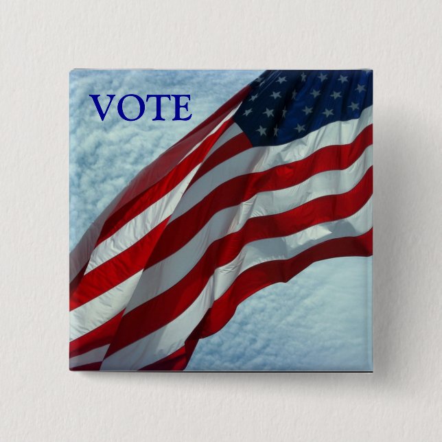 Wahlknöpfe für den Wahlkampf - Abstimmung Button (Vorderseite)