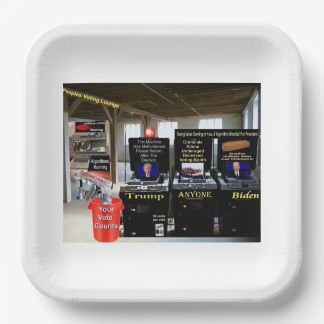 Wahllounge Pappteller (Vorderseite)