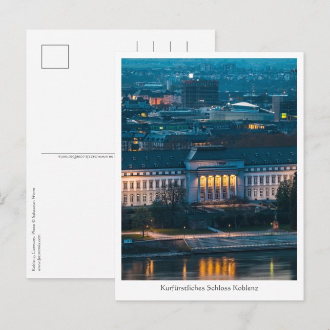 Wahlpalast Koblenz Postkarte (Vorne/Hinten)