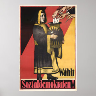 Wahlplakat 1920er Jahre Deutsche Arbeiterpartei SP Poster