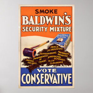 Wahlplakat Britische Konservative Partei Rauch Poster