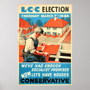 Wahlplakat britische Konservative Partei Wir hatte Poster