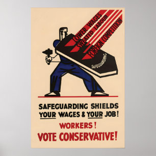 Wahlplakat der britischen Konservativen Partei Poster