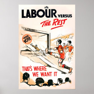 Wahlplakat der britischen Labour Party aus den 192 Poster