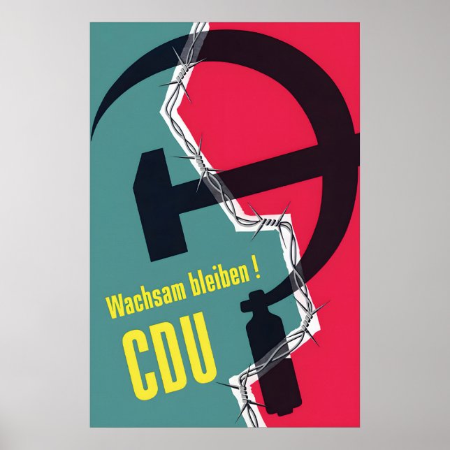 Wahlplakat der CDU 1953: Seid wachsam Poster (Vorne)