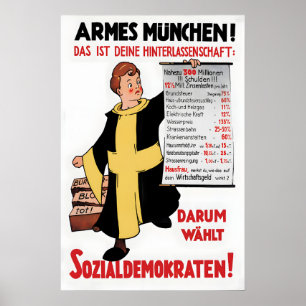 Wahlplakat der deutschen Arbeitspartei SPD aus den Poster