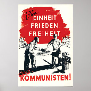 Wahlplakat Deutschland (1946) Für Einheit, Frieden Poster