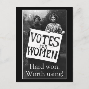 Wahlplakat für Frauen aus der Vergangenheit Postkarte