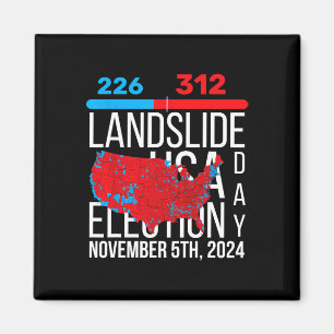 Wahlplan 2024 Schlussabstimmung 312 Trump Landslid Magnet