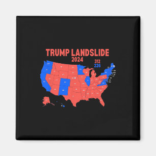Wahlplan 2024 Trump 312 Landslide Magnet