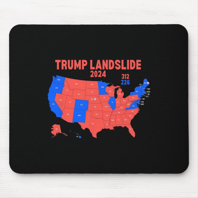 Wahlplan 2024 Trump 312 Landslide Mousepad (Vorne)