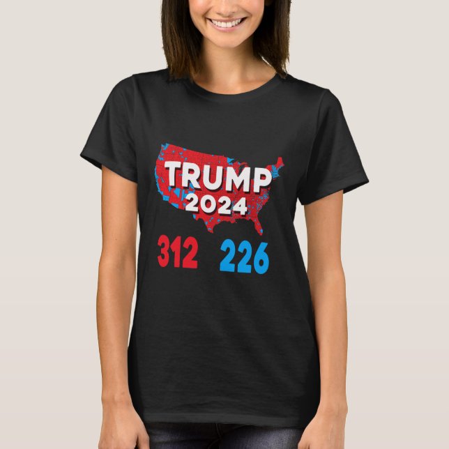 Wahlplan 2024 Trump 312 Rote Wahl 2024 Res T-Shirt (Vorderseite)