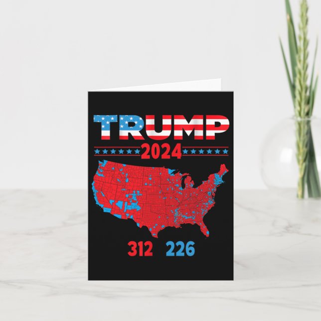 Wahlplan 2024 Trump 312 Rote Wahlen 2024 Res Karte (Vorderseite)