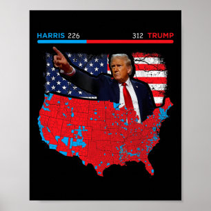 Wahlplan 2024 Trump 312 Rote Wahlen 2024 Res Poster