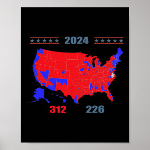 Wahlplan 2024 Trump 312 Rote Wahlen 2024 Res Poster