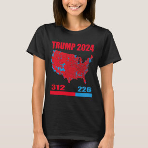 Wahlplan 2024 Trump 312 Rote Wahlen 2024 Res T-Shirt