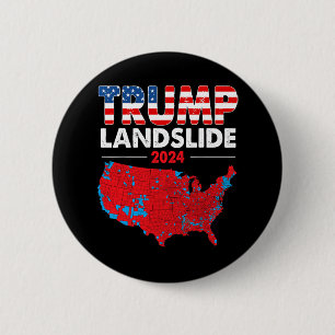 Wahlplan 2024 Trump Landslide Rote Wahl Ma Button