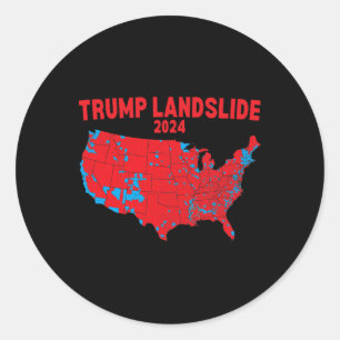 Wahlplan 2024 Trump Landslide Rote Wahl Ma Runder Aufkleber