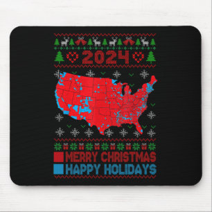 Wahlplan 2024 Trump Landslide Ugly Christmas Mousepad