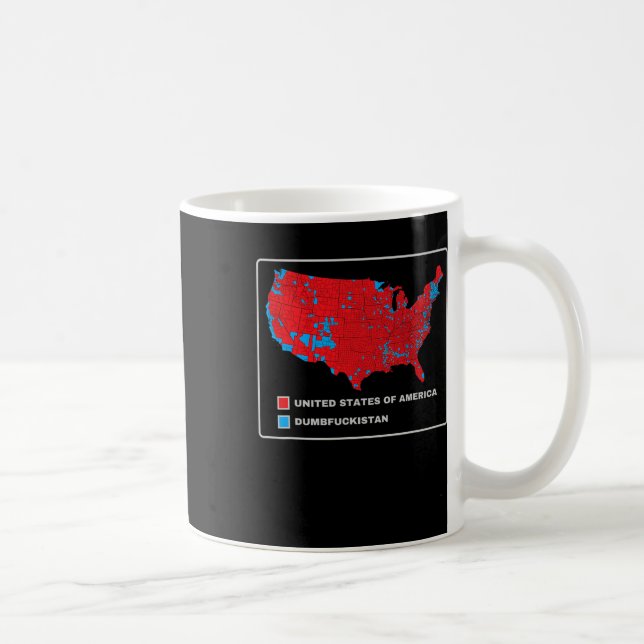 Wahlplan 2024 USA Dumbfor Kaffeetasse (Rechts)