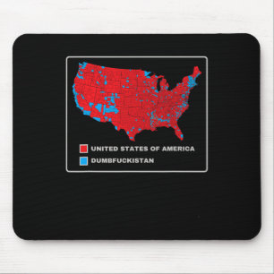 Wahlplan 2024 USA Dumbfor Mousepad