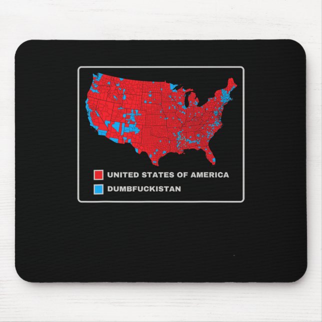 Wahlplan 2024 USA Dumbfor Mousepad (Vorne)