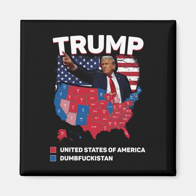 Wahlplan 2024 USA Dumbist Magnet (Vorne)
