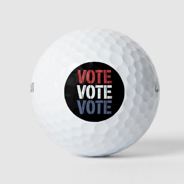 Wahlpolitik bei der Abstimmung Wählerregistrierung Golfball (Vorderseite)