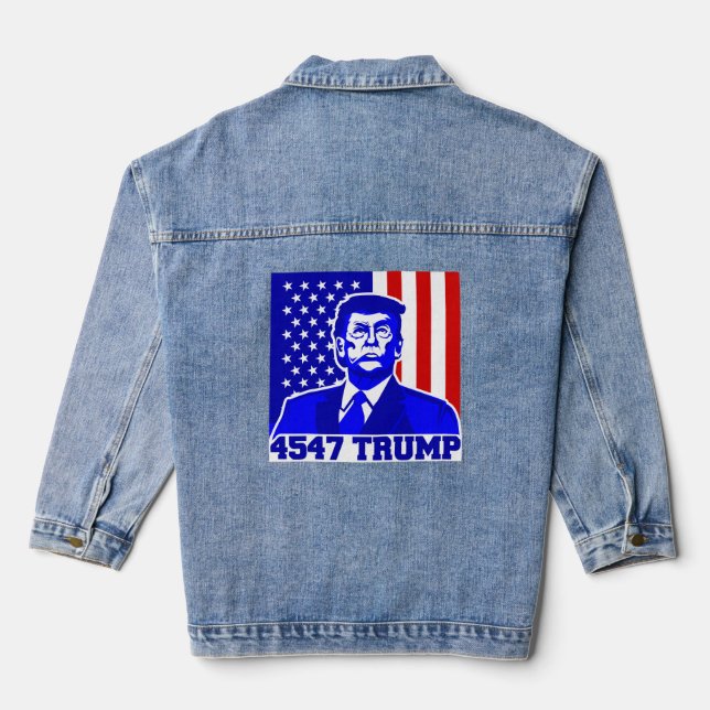 Wahlpräsident Donald Trump 2024 Jeansjacke (Rückseite)