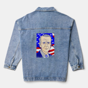 Wahlpräsident unter amerikanischer Flagge Jeansjacke