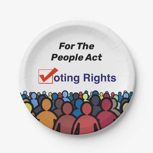 Wahlrecht für das Volksgesetz Pappteller (Vorderseite)