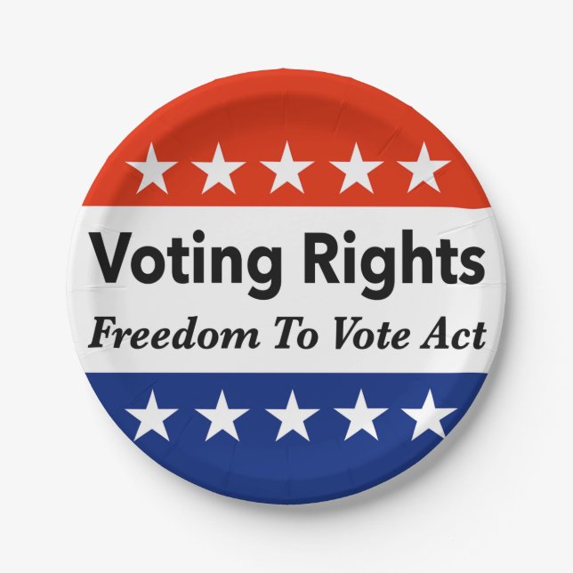 Wahlrecht - Wahlfreiheit Pappteller (Vorderseite)