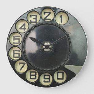 Wählscheibe Vintage Retro Telefon Nummern Scheibe Große Wanduhr