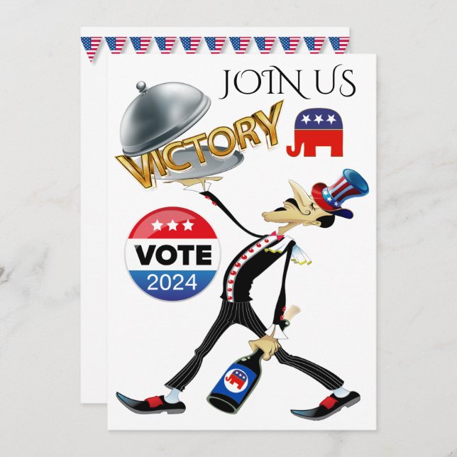 Wahlsieg-Republikanische Version Einladung (Vorne/Hinten)