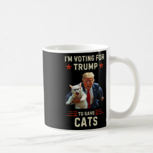 Wählt Trump 2025, um Katzen davor zu bewahren, geg Kaffeetasse